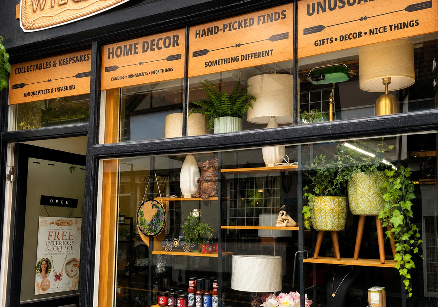 Wye Knot gift shop on High Street in Builth Wells, Powys