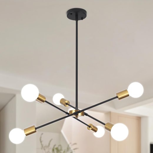 6 arm sputnik ceiling light u2013 QAREHL 6 Arm Sputnik Ceiling Light by QAREHL