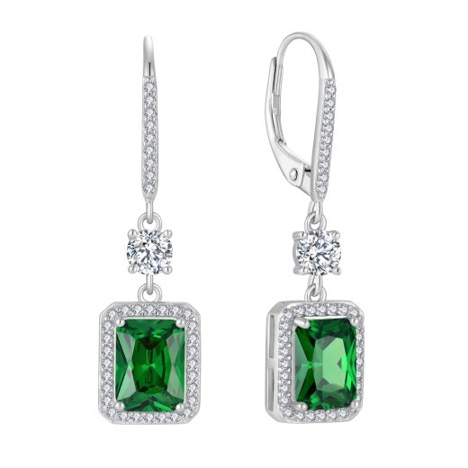 925 sterling silver birthstone drop earrings u2013 FJ 925 Sterling Silver Birthstone Drop Earrings by FJ
