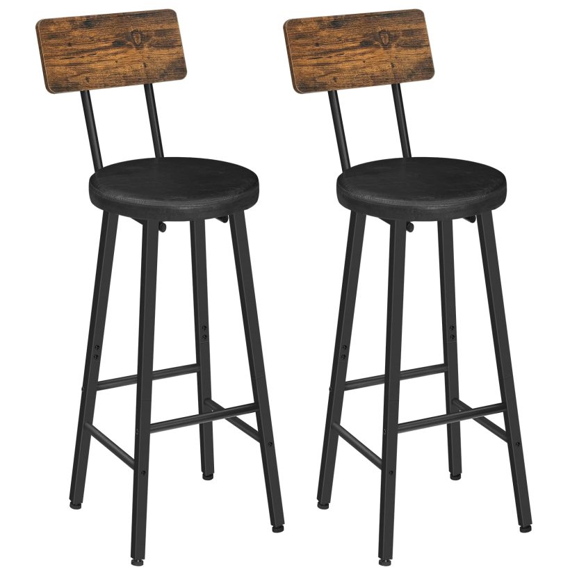 Bar stools set of 2 pu upholstered bar by HOOBRO