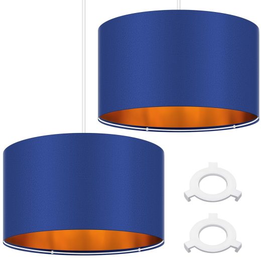 Blue Fabric Lampshade by Weewooday