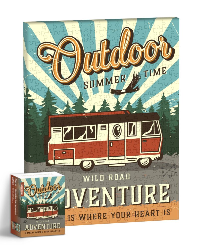 Camper Van Canvas Jigsaw Puzzle by PieceRelax