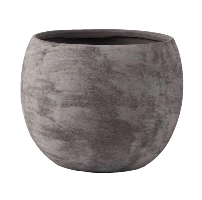 Charcoal Grey Ceramic Plant Pot by Olly & Rose
