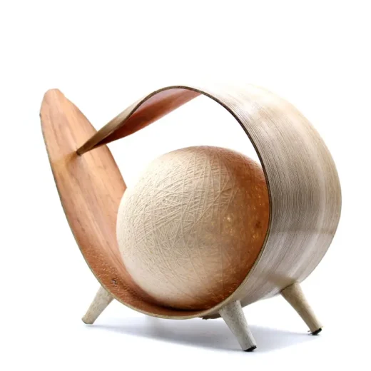 Coconut leaf table lamp with wood stand u2013 Ancient Wisdom Coconut Leaf Table Lamp with Wood Stand by Ancient Wisdom