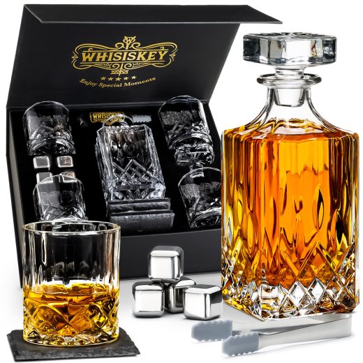 Whiskey Decanter Set with Glasses