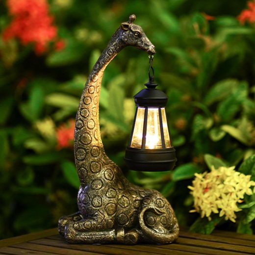 Goodeco giraffe solar lantern garden ornament Goodeco giraffe solar lantern garden ornament