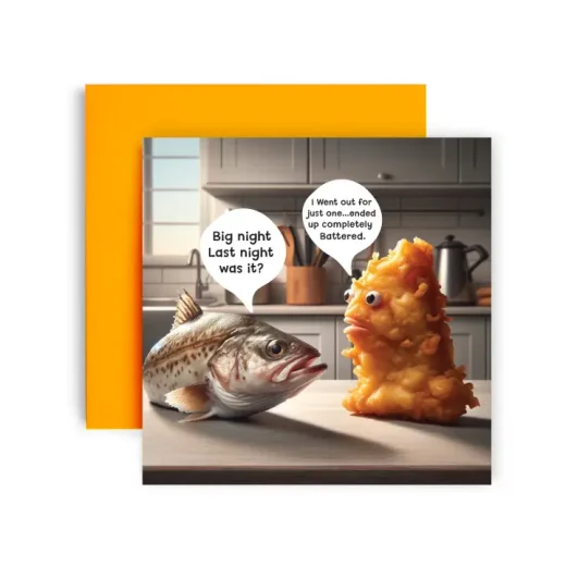 Got Battered Cod Funny Card u2013 Huxters Got Battered Cod Funny Birthday Card by Huxters
