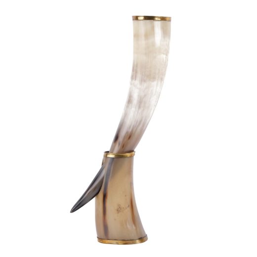 Stand Viking Drinking Horn Holder Horn Metallic Touch Horn Inlay Cup