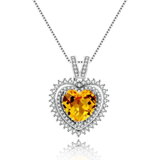 Heart necklace pendant in sterling silver u2013 Uloveido Heart Necklace Pendant in Sterling Silver by Uloveido