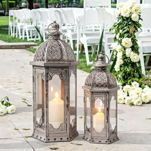 Set of 2 Decorative Candle Lanterns
