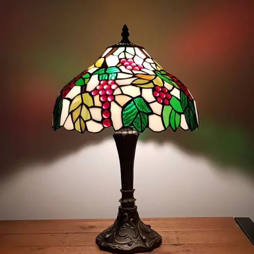Antique Brass Tiffany Table Lamp