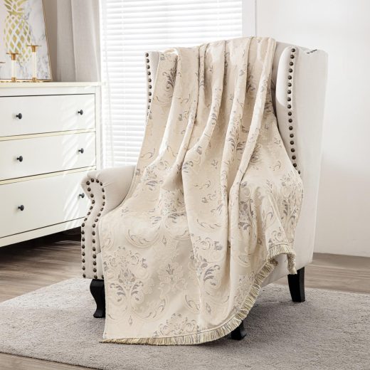 Luxury classic damask throw blanket u2013 TOPLUXE Luxury classic damask throw blanket by TOPLUXE