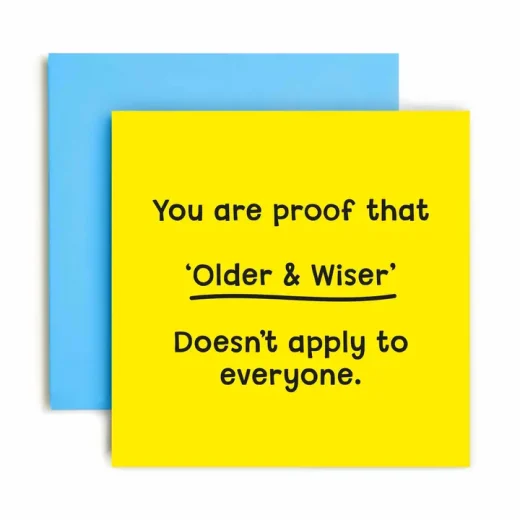 Older Not Wiser Happy Card u2013 Huxters Older Not Wiser Happy Birthday Card by Huxters