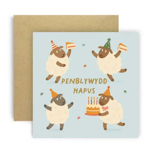 Penblwydd Hapus Sheep Card u2013 Huxters Penblwydd Hapus Sheep Birthday Card by Huxters