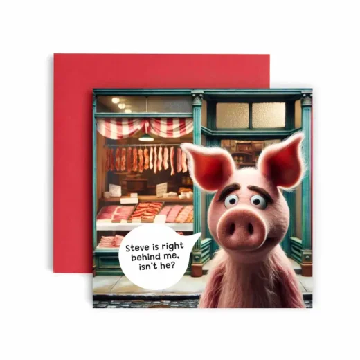 Pig Versus Bacon Funny Card u2013 Huxters Pig Versus Bacon Funny Birthday Card by Huxters
