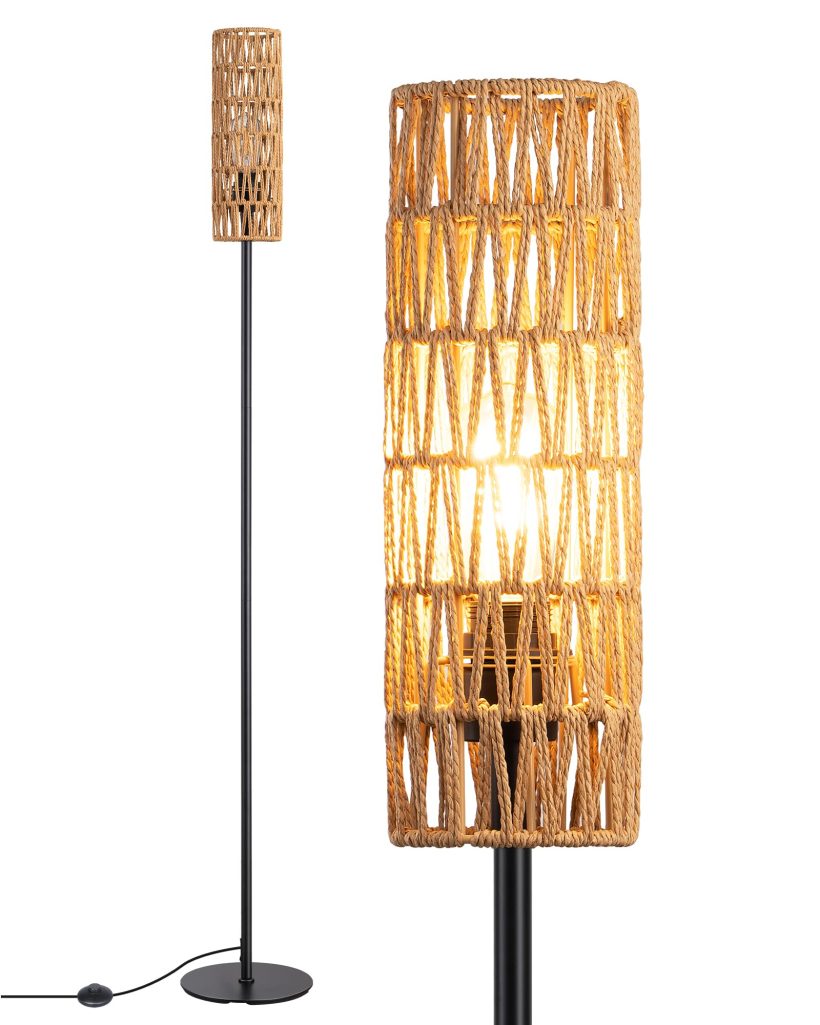 Rattan Floor Lamp for Living Room by EDISHINE