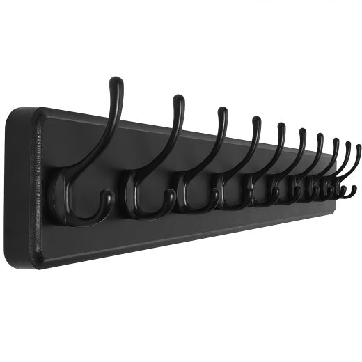 Rustic wall mounted coat rack with 10 hooks u2013 SKOLOO Rustic wall mounted coat rack with 10 hooks by SKOLOO