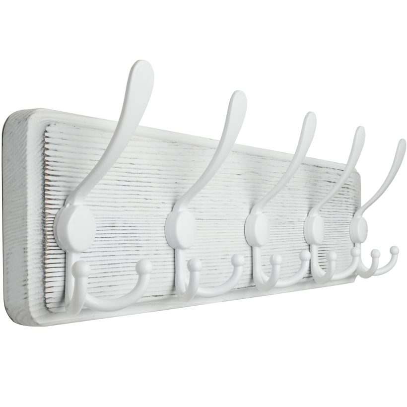 Rustic white wall mounted coat rack by WEBI