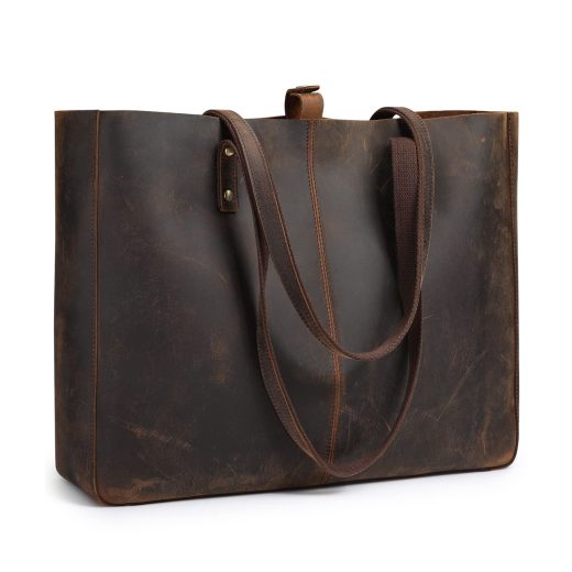 Dark Brown Leather Shoulder Bag