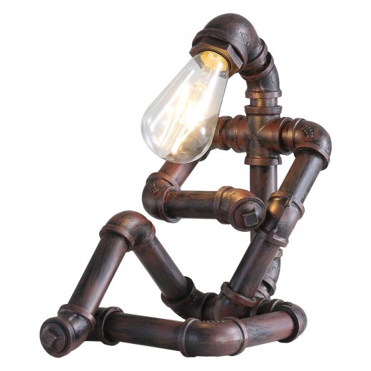 Steampunk Robot Table Lamp by Kaj Hejmo