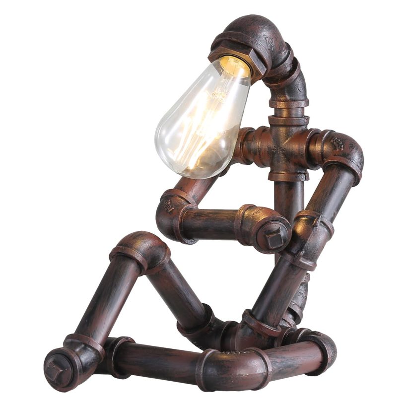 Steampunk Robot Table Lamp by Kaj Hejmo