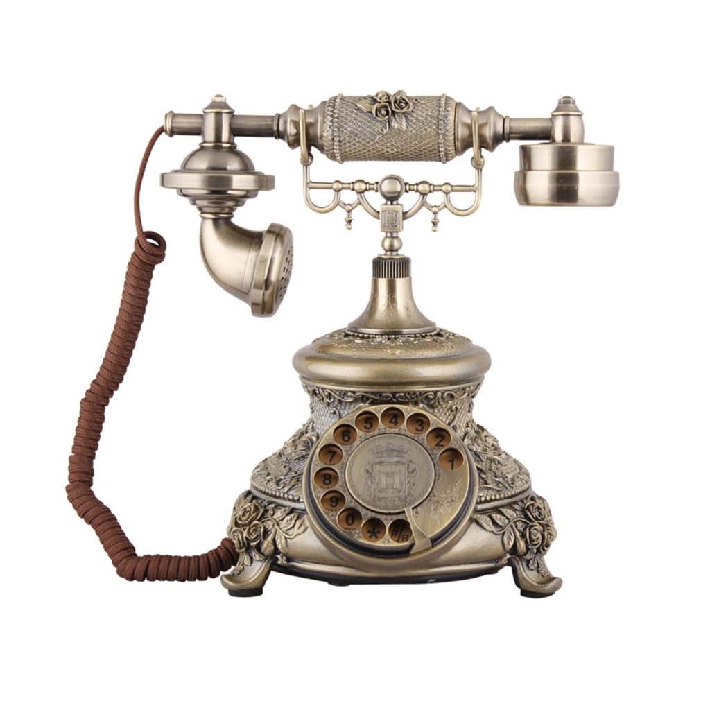 Bronze Rotary Dial Desk Telephone