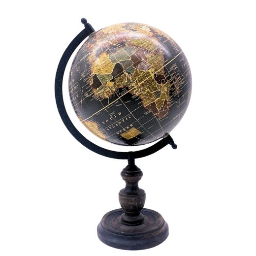Vintage globe with wooden base u2013 EXERZ Vintage globe with wooden base by EXERZ