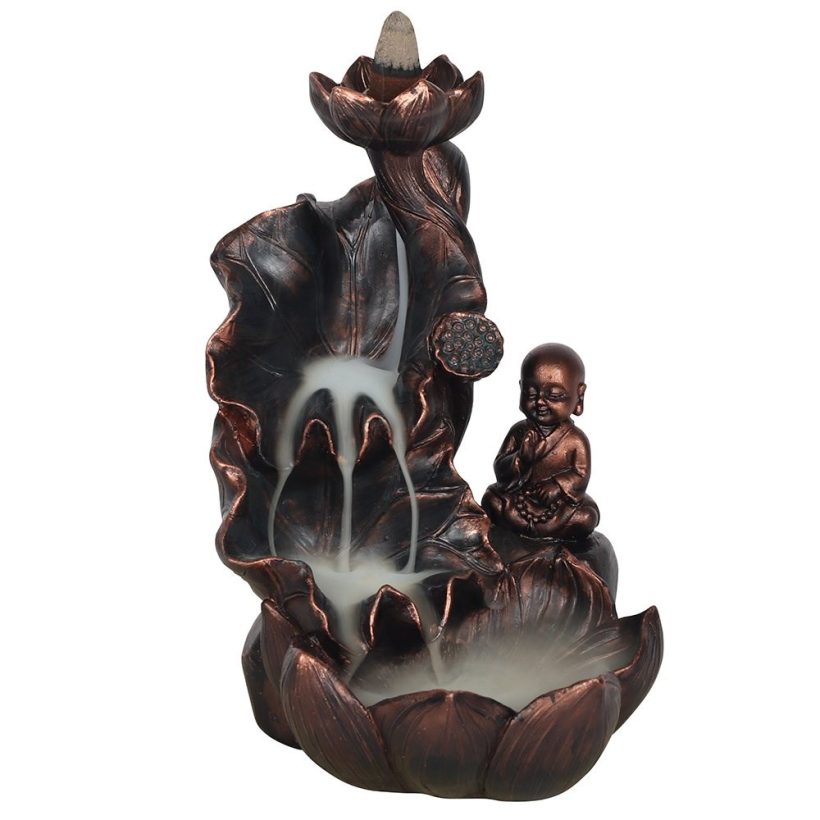 Bronze effect buddha incense burner by Something Different