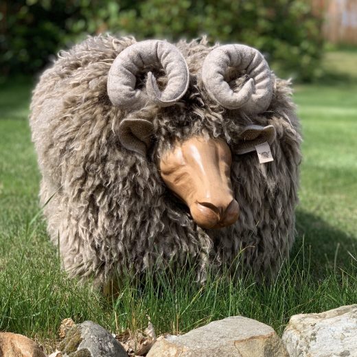 Curly ram footstool u2013 Tweed yourself Curly ram footstool by Tweed yourself