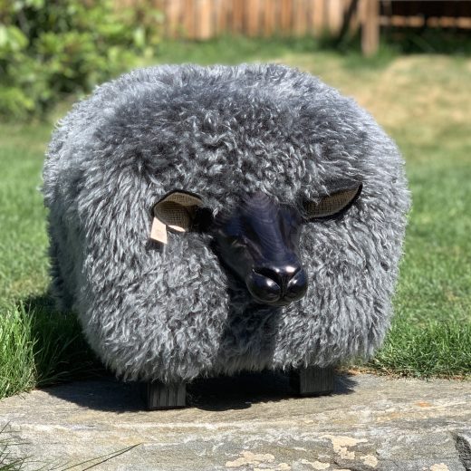 Curly Sheep Footstool Grey - view 2 Curly sheep footstool grey - additional view