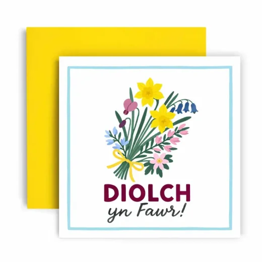 Floral Welsh Thank You Card u2013 Huxters Floral Welsh Thank You Card by Huxters