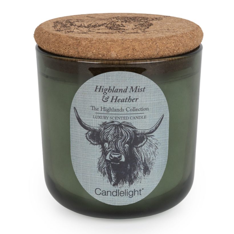 Highland cow candle highland mist by Candlelight Home