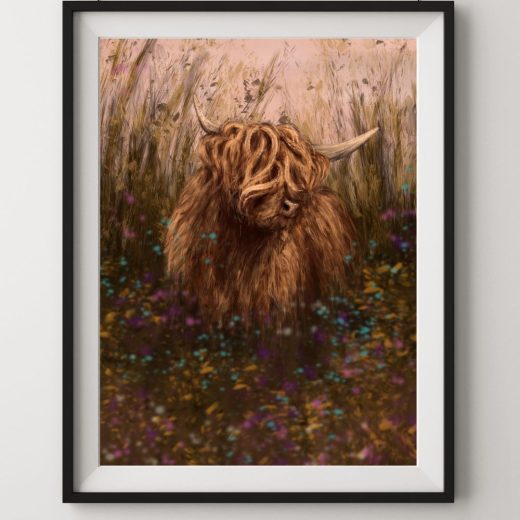 Highland cow fine art print a3 u2013 Tweed yourself Highland cow fine art print a3 by Tweed yourself