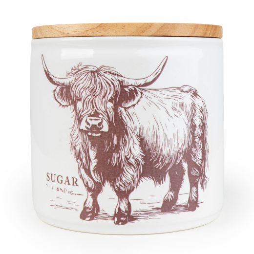 Highland cow sugar storage jar u2013 Candlelight Home Highland cow sugar storage jar by Candlelight Home