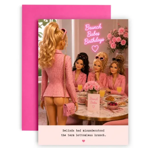 Funny Bottomless Brunch Birthday Card