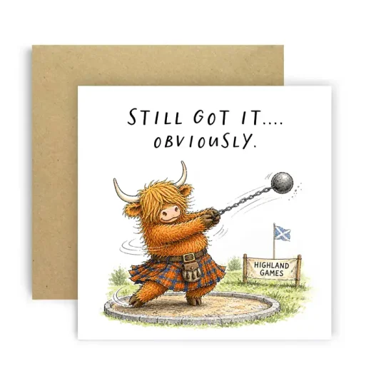 Funny Highland Games Birthday Card