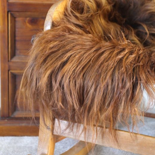 Icelandic sheepskin in chestnut u2013 Tweed yourself Icelandic sheepskin in chestnut by Tweed yourself