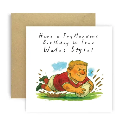 Jac Morgan Trymendous Welsh Rugby Birthday Card