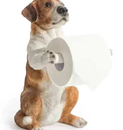 Helpful hound toilet roll holder by McGowan & Rutherford Ltd