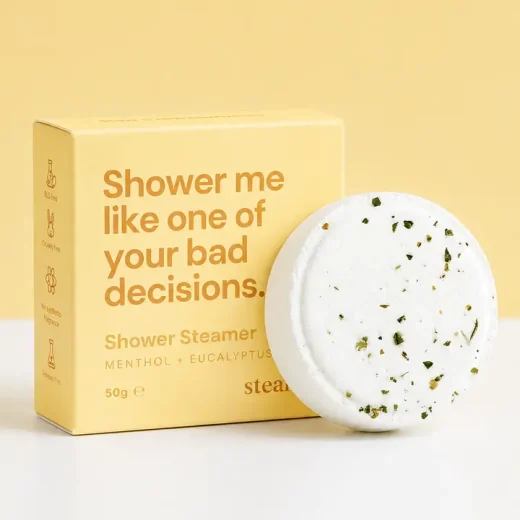 Menthol eucalyptus shower steamer u2013 steami Menthol eucalyptus shower steamer by steami