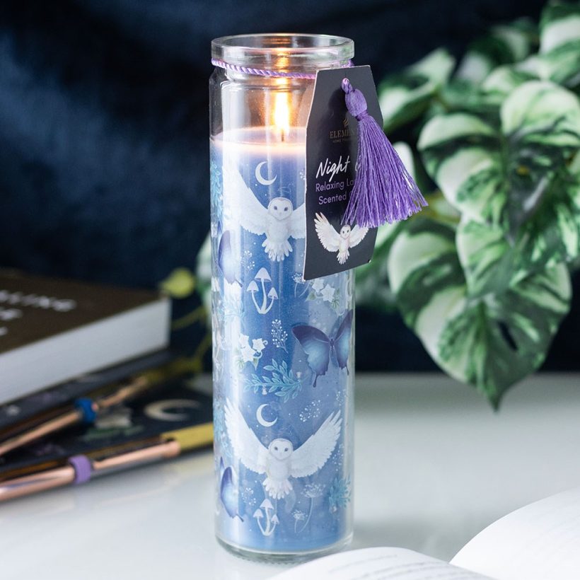 Night owl lavender tube candle by Something Different