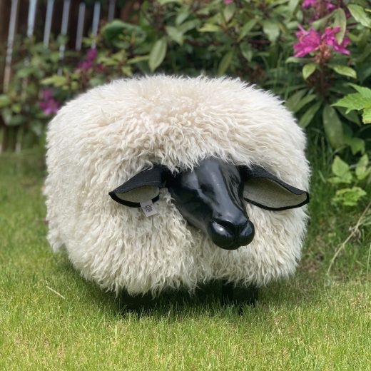 Sheep footstool in curly barley u2013 Tweed yourself Sheep footstool in curly barley by Tweed yourself