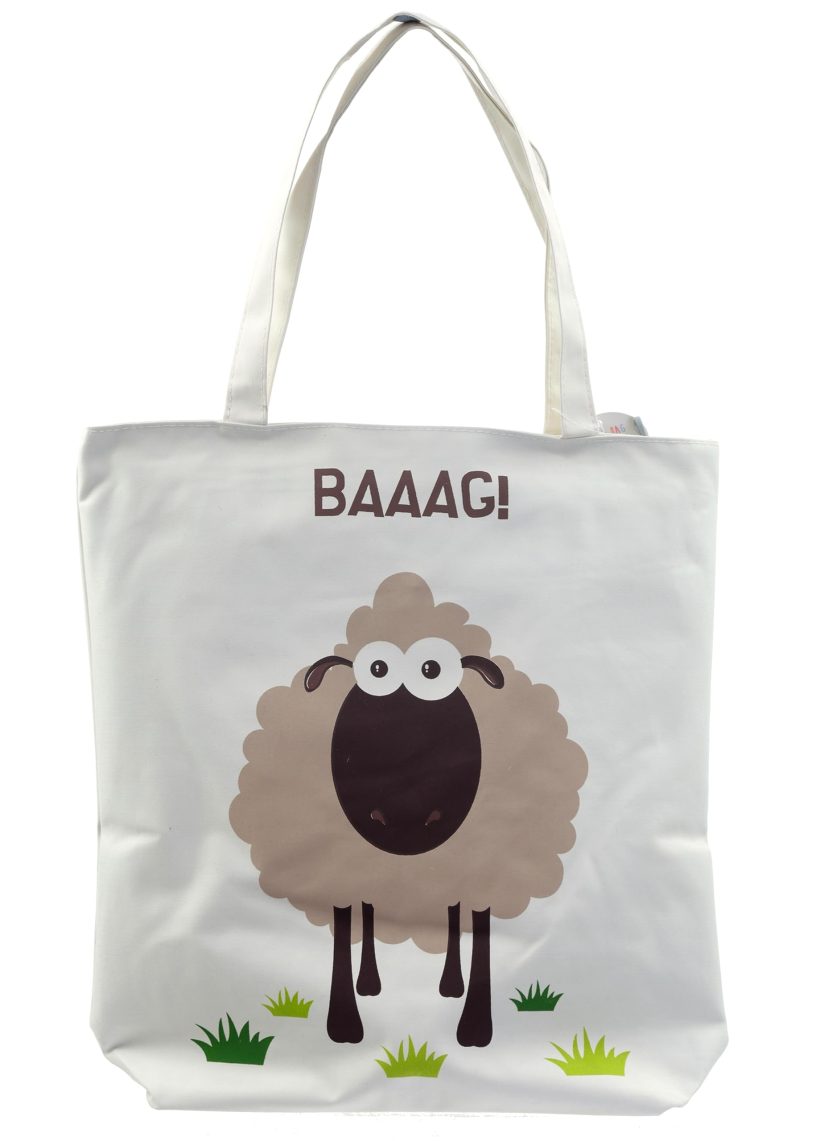 Sheep reusable cotton shopping bag by Puckator