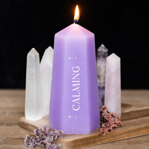Something Different calming crystal candle with rough Something Different calming crystal candle with rough