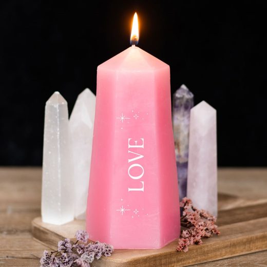 Something Different love crystal candle with rough Something Different love crystal candle with rough