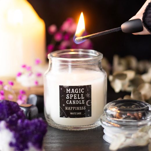White Sage Happiness Spell Candle
