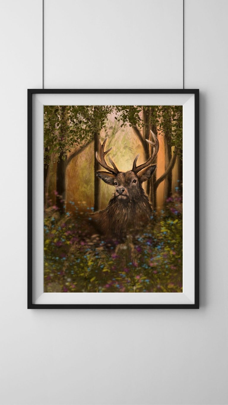Stag Fine Art Print a3