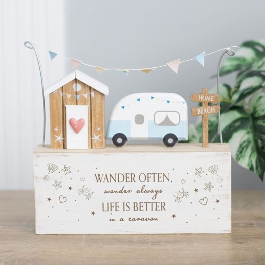 Wander often beach hut caravan ornament u2013 Something Different Wander often beach hut caravan ornament by Something Different
