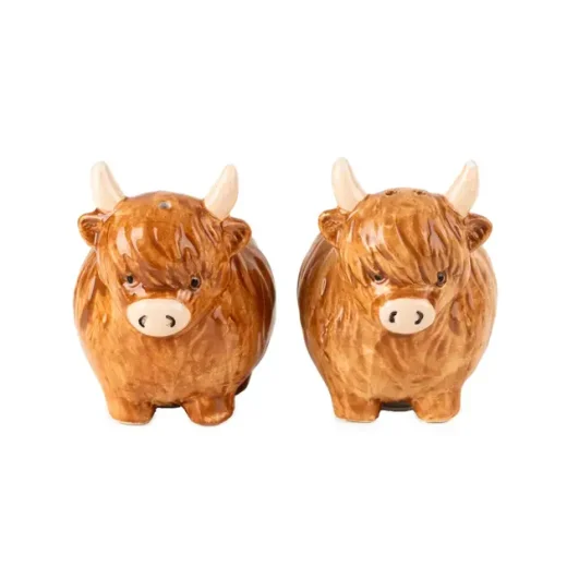 3d Highland Cow Salt and Pepper Pots