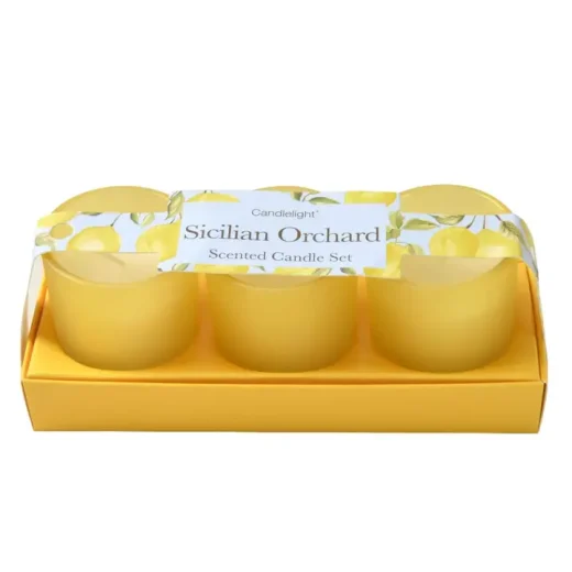 Sicilian Orchard Mini Votive Candles Set